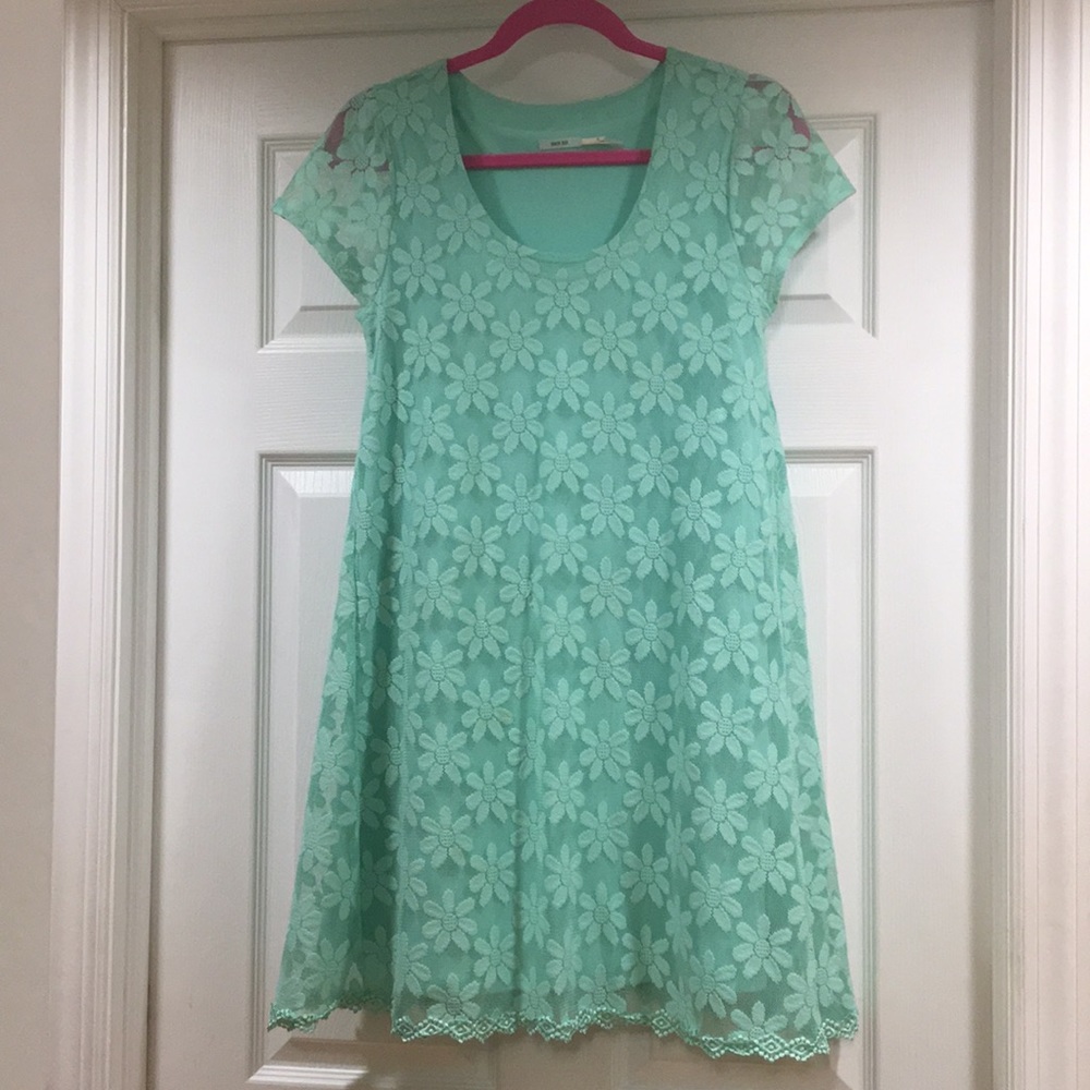 🔥FINAL PRICE DROP⬇️ Teal Floral A-line Dress
